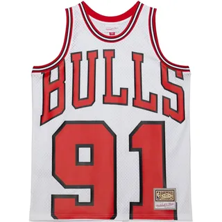 Mitchell & Ness Mitchell & Ness, Herren, Sportshirt, Swingman Mesh Jersey Chicago Bulls 1997 Dennis Rodman - L (L), Weiss, L