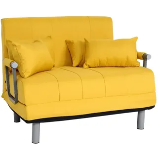 Mendler Schlafcouch Stoff 1-Sitzer Gelb