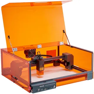 Vevor Lasergravierer, 10 W, Lasergravur- & Schneidemaschine mit Gehäuse, Laserschneider, Graviermaschine, 300x300 mm Arbeitsbereich, 7000 mm/min, für Holz, Leder, Glas, bestimmte Metalle, Klasse 1