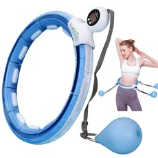 LEAFIA Smart Fitness Reifen, Ruhig Hula Hoop Gewichtsverlust, mit Smarten Zähler, magnetische Scheibe, und 16 Abnehmbarer Einstellbar Breit Bewegliche Reifens, für Kinder Erwachsene Anfänger