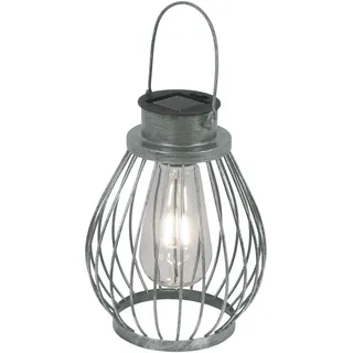 NÄVE Solarleuchte silber 30,5 cm inkl. Schiebeschalter warmweiß