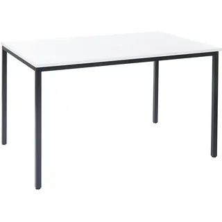 Mendler Schreibtisch Braila, Konferenztisch Bürotisch Seminartisch, 120x80cm MDF - weiß