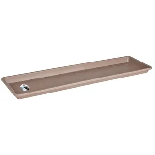 elho Barcelona XL Untersetzer 80 - Untersetzer für Balkon & Außen - Ø 72.5 x H 3.5 cm - Taupe