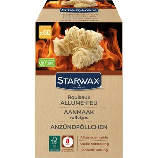 STARWAX Anzündwolle Grill, Kamin und Ofen 50er-Pack