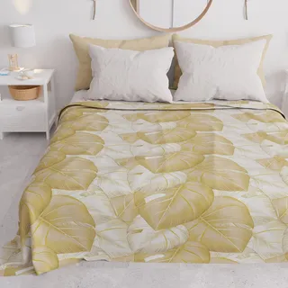 PETTI Artigiani Italiani - Tagesdecke für Einzelbett für Frühling und Sommer, leichte Einzelbettdecke, Tagesdecke, Topical Taupe 100% Made in Italy
