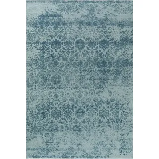 benuta Pop Flachgewebeteppich Tosca Blau 75x165 cm , Textil , Patchwork , Rechteckig , 75x165 cm , Oeko-Tex® Standard 100 , für Fußbodenheizung geeignet , Teppiche und Böden, Teppiche, Webteppiche