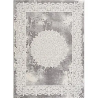 Webteppich , Hellgrau , Textil , Vintage , rechteckig , 120x160 cm , Oeko-Tex® Standard 100 , pflegeleicht , Teppiche und Böden, Teppiche, Webteppiche