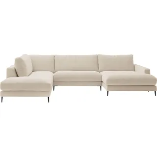 INOSIGN Wohnlandschaft »Downtown XXL B/T/H: 341/223/84 cm Loungemöbel zum Relaxen« weicher Sitzkomfort, Cord-Bezug, weicher Sitzkomfort U-Form, beige