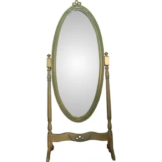 Casa Padrino Barock Standspiegel Schwenkbar Grün-Gold Antik Look - Spiegel Gold - Barock Shabby Chic Möbel - Grün