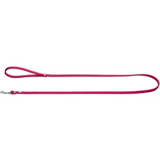 HUNTER Nappaleder PETIT Führleine für kleine Hunde, Leder, Nappaleder, weich, Handschlaufe, Breite 0,8 cm, Länge 140 cm, pink