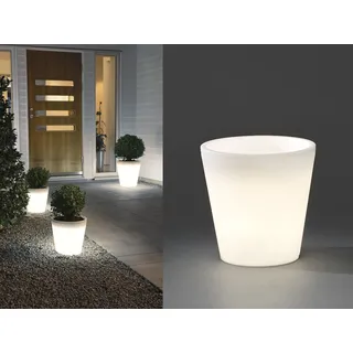 LED Blumenpflanzentopf Assisi klein, LED, 12V - Weiß