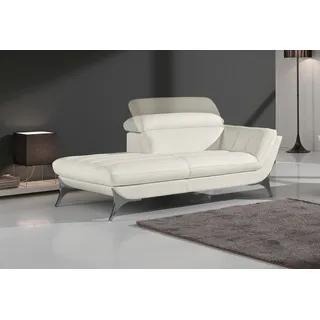 Egoitaliano Recamiere »Sueli, extravagantes Design und erstklassiger Sitzkomfort« Solitärmöbel, hochwertiger Lederbezug, inklusive Kopfteilverstellung, blau