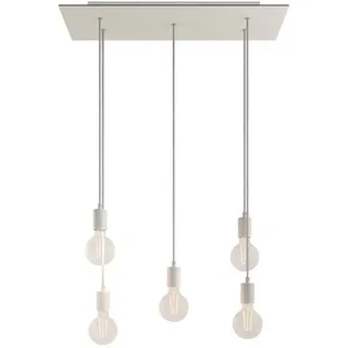 Creative Cables Rose-one Xxl 5 Falls With Light Bulb Hängelampe - Matte White - One Size