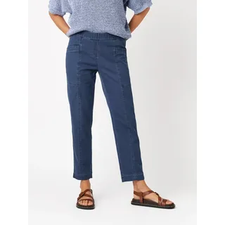 Stoffhose TONI "Sue Joggpants 7/8", Herren, Gr. 44, N-Gr, blau, Web, Obermaterial: 77% Baumwolle, 20% Polyamid, 3% Elasthan, unifarben, schmal lang, Hosen Stoffhose, mit Stretch