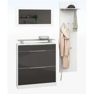 borchardt Möbel Oliva Garderoben-Set 3-tlg 120 x 40 x 200 grau
