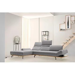 creation by rolf benz Ecksofa »CR.420, Designecksofa, L-Form« in 2 Qualitäten, Holzrahmen in Eiche Natur oder Nußbaum, Breite 313 cm