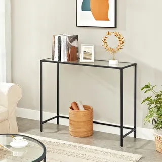 VASAGLE Konsolentisch 100 x 35 x 80 cm Schwarz