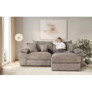 Home Affaire »Soft&Cosy XL L-Form, B: 246 cm - OTTO. Verlässliche Qualität.« Mega-Sofa, Cord oder Chenille-Struktur, mit Federkern & 4 Zierkissen,