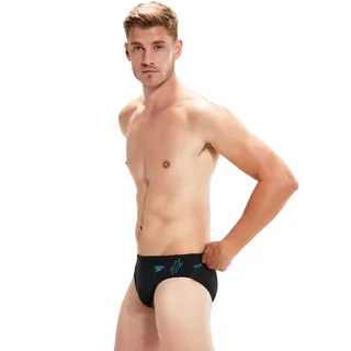 Speedo eco Hyperboom Splice 7cm badeanzug schwarz blau schwarz|blau XS