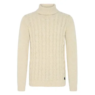 Rollkragenpullover SOLID "Rollkragenpullover SDRino", Herren, Gr. M, beige (oatmeal melange), Obermaterial: 70% Baumwolle CO recyc.. 30% Polyester Pol. recyc.., Pullover Rollkragenpullover