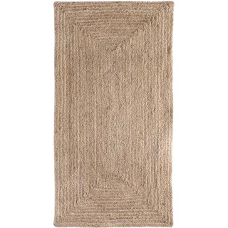 -LUXOR- living Naturteppich Salo - Jute Teppich Boho aus natürlichen Materialien handgefertigt - Teppich Wohnzimmer 80 x 200 cm