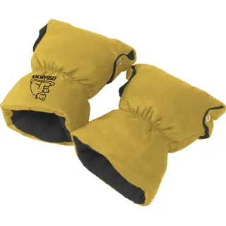 Heitmann-Felle Heitmann Felle Kinderwagen-Handwärmer »Eisbärchen Copy« Handschuhe für den Kinderwagen, Handmuff mit praktischen Druckknöpfen, gelb