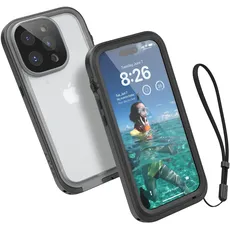 Catalyst Waterproof Total Protection Case für iPhone 14 Pro, 5-mal wasserdichter, reaktionsschneller Bildschirm und Gesichtserkennung, 65% höhere Stürze, funktioniert mit 5G – Stealth Black