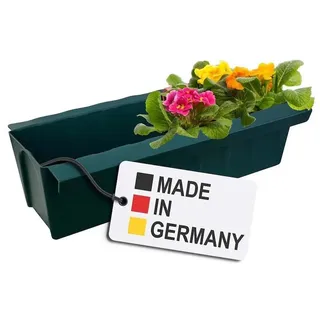 Buri Europaletten Blumenkasten 13,3 x 37,3 x 9,9 cm Dunkelgrün