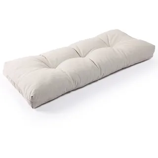 SUNROX rutschfeste Bankauflage mit Memory-Schaum, 107x 41x10 cm, Creme–Lichtecht & wasserabweisend, langlebiges, extra Dickes Sitzkissen für Gartenbank/Gartenstuhl, Outdoor Indoor Bankpolster