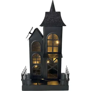 Boltze Deko-Aufsteller Haus Höhe 38,5 cm Schwarz