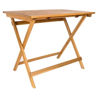 Balkontisch Akazie, ca. 80 x 60 x 74 cm, Klapptisch SKARA - Braun