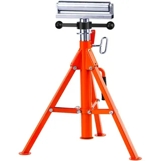 Vevor Rollenständer, strapazierfähig, 1134 kg Tragkraft, 70,1 cm - 132,1 cm höhenverstellbar, 45# Stahl, klappbarer Rollenständer für Rohre, Holzbretter