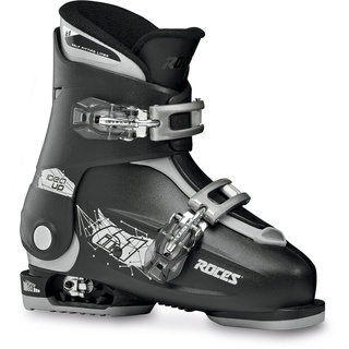 ROCES Idea Up Größenverstellbar Verstellbarer Kinderskischuh, Black/Silver, 30-35