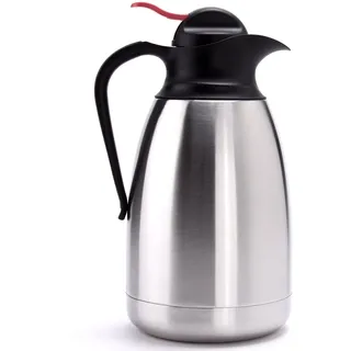 Thermoskanne Isolierkanne Teekanne 1,5 Liter Kaffeekanne Edelstahl mit Druckknopf