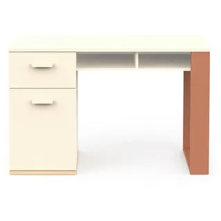 Demeyere Schreibtisch mit 1 tür, 1 schublade und 2 fächern - camillia 120/59,8/76,5 cm , Beige , Holz , 59.8x76.5x120 cm , Babymöbel & Kindermöbel, Kinderzimmer & Jugendzimmer, Kinderschreibtische