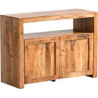Massivholz Sideboard Country 117x85cm – 2türig, offenes Fach – Echtholz Anrichte