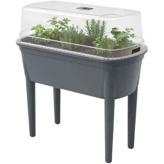 BigDean Hochbeet Frühbeet 78 x 37 x 82 cm Anthrazit