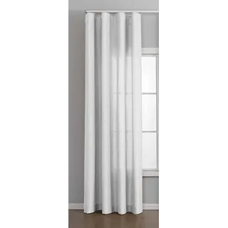 Gardinenbox Vorhang Cationic mit Wellenband »Wien« HxB 245x145 cm Weiß 1:2 Wellenband Bleibandabschluß Knitterarm Wellenfall 2025110