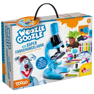 Lisciani WOOZLE GOOZLE Das Super Forschungslabor (Experimentierkasten): 2 in 1: Großer Experimentierkasten + hochwertiges Mikroskop!