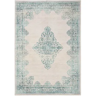 benuta Pop Teppich Laury Türkis 200x300 cm , Textil , Orientalisch , Rechteckig , 200x300 cm , Oeko-Tex® Standard 100 , wasserabweisend , Teppiche und Böden, Teppiche