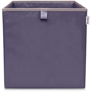 Lifeney Aufbewahrungsbox einfarbig Anthrazit I Spielzeugbox passend für Würfelregale I Ordnungsbox für das Kinderzimmer I Aufbewahrungskorb als Accessoire für dein Zuhause | 33x33x33 cm