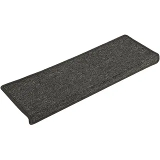 Stufenmatten 15 Stk. 65x21x4 cm Dunkelgrau Rechteckiger Rand - Grau, Dunkelgrau