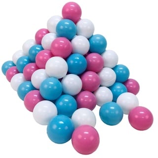 Knorrtoys 56740 - Bälleset ca. Ø6 cm 100 Balls Rose/Creme/lightblue