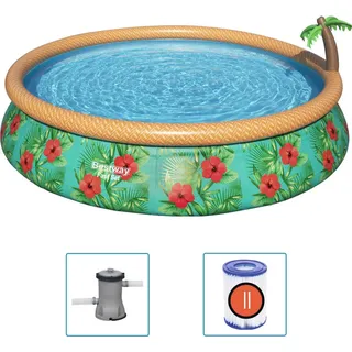 Bestway Fast Set Aufblasbares Pool-Set Paradise Palms 457x84 cm