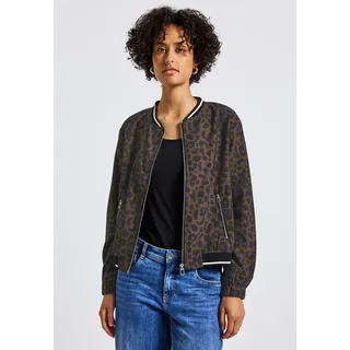 STREET ONE Damen, Gemusterter Leo Blouson Pecan Brown, 36