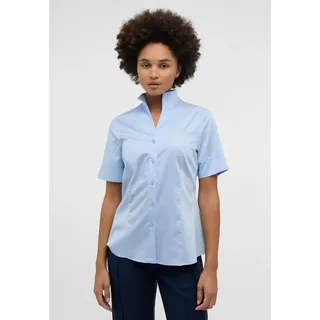 Eterna Regular Fit Bluse Halbarm Kelchkragen hellblau Größe 38, - 38