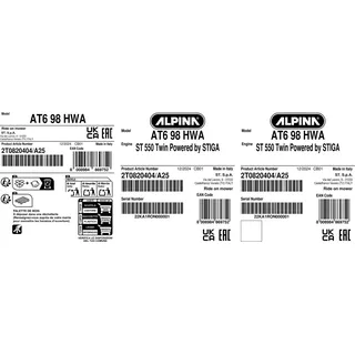 Alpina Rasentraktor AT6 98 HWA 98 cm Schnittbreite