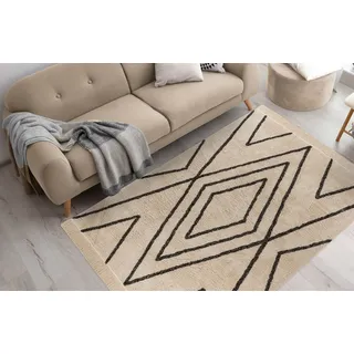 Kayoom Teppich "Mylen 525" rechteckig 20 mm Höhe, creme, schwarz