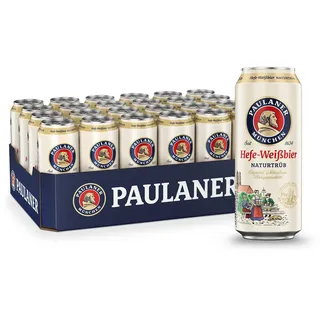 PAULANER Hefe-Weißbier Naturtrüb• Weizenbier spritzig-mild•EINWEG (24x0,5l)