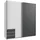 Schwebetürenschrank Emden 180 x 198 x 64 cm Weiß/Grau